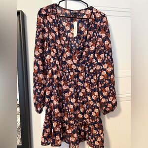 Francesca's Collections Navy Floral Dress